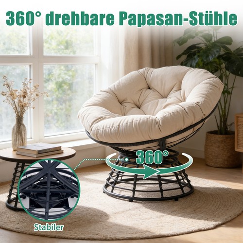 Sedia papasan girevole - papasan,