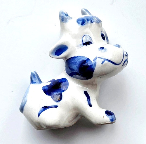 Mucca vitello delft - mucca/vitello, seduta