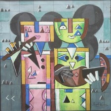 Quadro Dipinto Olio e T.M. su