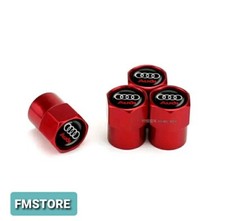 Tappi copri valvola per ruota Rs Line Rosso alluminio gomme auto  pneumatici