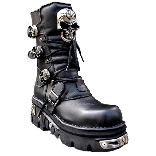 Stivali moto vera pelle - , unisex