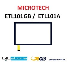 VETRO TOUCH SCREEN TABLET MICROTECH e-tab ETL101GB / ETL101A SCHERMO NERO