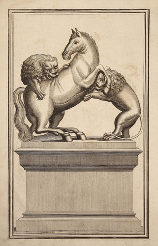 1710 statua cavallo leone - 1710,
