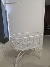 Culla In Vimini Con Baldacchino 