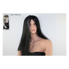 Parrucca Lunga Liscia Nera