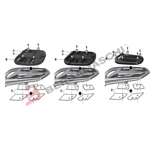 Attacco bauletto bagaglio moto - attacco,