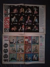 LOTTO 1960 1959 2 CALENDARI CONCORSO RAGAZZA VESPA PIAGGIO