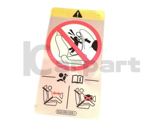 Adesivo etichetta info airbag