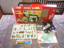 BOX SET PLASTIC CITY LUCKY LUKE 891 ITALOCREMONA 1985 COMPLETO TIPO LEGO NUOVO