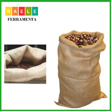 Sacco di juta iuta canapa naturale caffe' grande cm.56x100 raccolta regalo