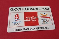 CALENDARIETTO COCA COLA 1992 GIOCHI OLIMPICI OLIMPIADI 92 BARCELLONA ALBERTVILLE