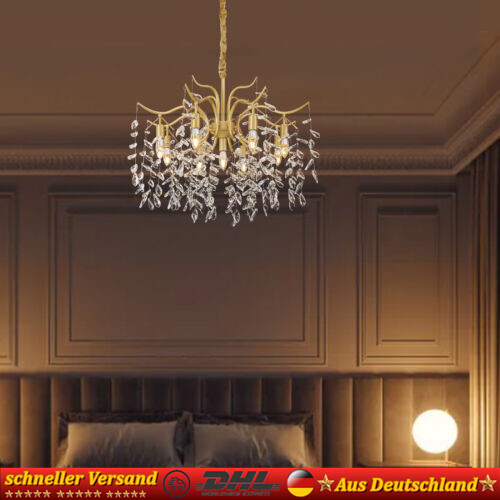 Plafoniera cristallo oro - , 8