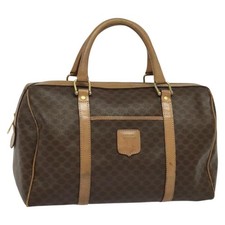 Borsa CELINE Macadam tela Boston pelle PVC marrone oro originale bs28134