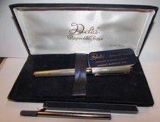 Penna a sfera Delta  in cofanetto mai usata in argento
