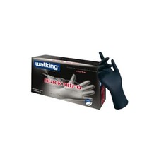 Walking Black Nitro guanti monouso in nitrile neri 100 pz