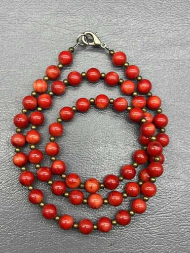 Collana perle corallo - , bombo