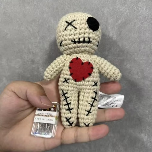 Voodoo doll with pins 14cm - voodoo,