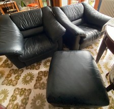 Poltrone pelle vintage nere - poltrone,
