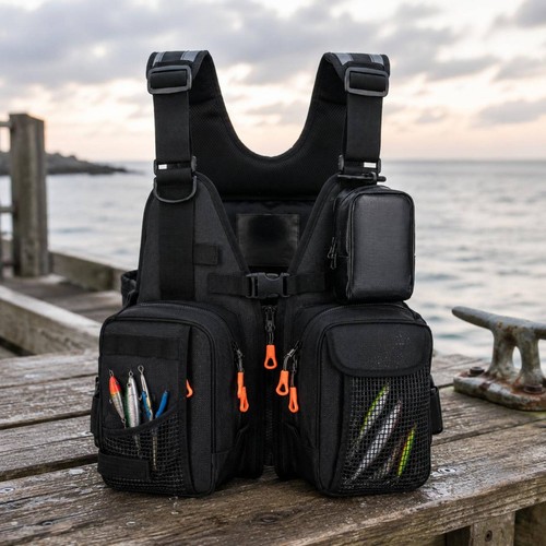 Giubbotto pesca con - con, tasche