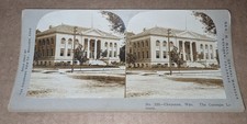 Ed Tangen Stereoview Cheyenne Wyoming Carnegie Library