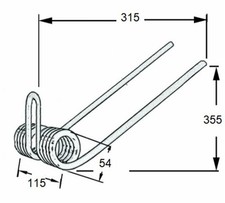 Dente Seminatrice Anteriore Ama Gaspardo 16940091 Filo 8 mm - 6 pz Made in Italy
