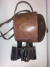 Binocolo tedesco Carl Zeiss Marineglas con custodia Jumelle Antik Antique