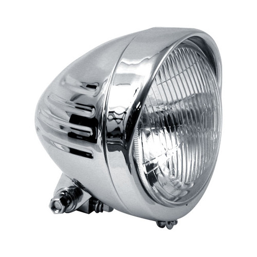 Faro moto omologato cromato - faro,
