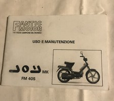 LIBRETTO USO E MANUTENZIONE FANTIC MOTOR JOY 50 FM 405 GRANAZIA MAINTENANCE BOOK