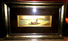 QUADRO DIPINTO SU FOGLIA D'ORO