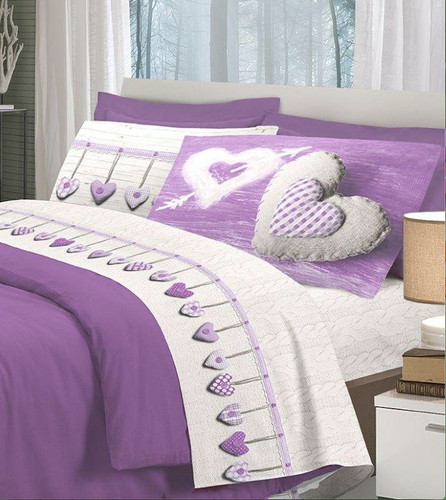 Completo lenzuola cotone cuore - completo,