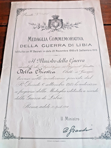 Atestato medaglia - atestato,