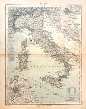 Carta geografica antica ITALIA