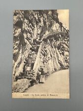 CARTOLINA CAPRI LA SCALA ANTICA DI ANACAPRI ANIMATA