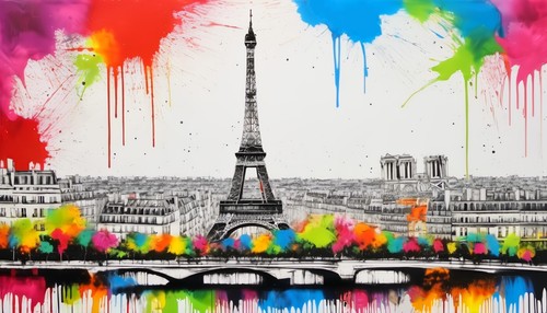 Stampa skyline paris - paris, torre