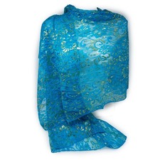 Stola donna azzurra pizzo