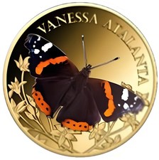 Moneta oro 999 farfalla