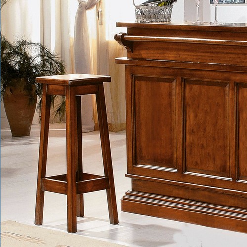 Sgabello legno massello di - , in