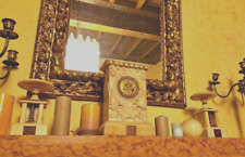 ?️Orologio da tavolo con coppia Monetiere In Alabastro Parigina Bronzi