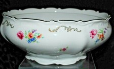 VINTAGE MITTERTEICH BAVARIA ROSELLA SERVIZIO CIOTOLA VERDURE FLOREALE ORO MEISSEN 