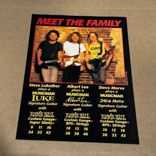 Pubblicità stampa Ernie Ball / MUSIC MAN - STEVE MORSE / LUKATHER / ALBERT LEE - 1994
