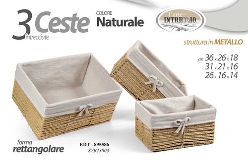 Cestini quadrati cesta - cestini,