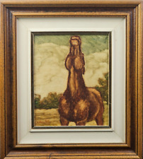 Ancellotti Cesare ( Gonzaga Mantova 1930 - 2024) Dipinto Olio su Tavola Cavallo