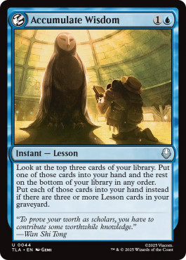 Magic mtg accumulate wisdom - -,