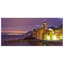 Lupia Quadro su Tela Canvas DEEP 65X143 GENOVA - BASILICA NOTTE