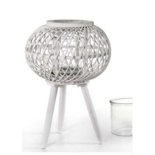 LANTERNA TONDA PORTACANDELA IN