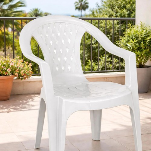 Sedia plastica con - plastica,