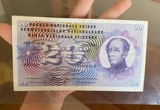 SVIZZERA 20 FRANCHI 1969 IN ALTA CONSERVAZIONE CARTA NATURALE