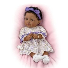 Bambola Ashton-Drake All Gods Grace bambina realistica morbida pelle vinile con vestito 20"