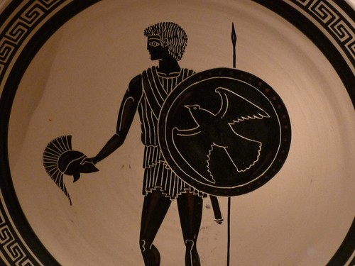 Vintage greek warrior - greek,