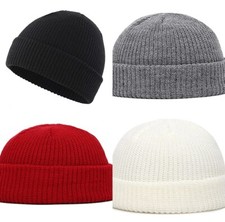 Cappello invernale uomo berretto marinaio beanie arrotolato pescatore L.94363